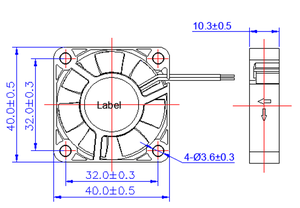 40x40x10mm軸流冷却ファン <span class=keywords><strong>12V</strong></span> 0.15A DCブラシレスPBTブレード カスタムOEM/ODM プロジェクターPCケース 電気自動車 4010ボールベアリング - Product Image 4