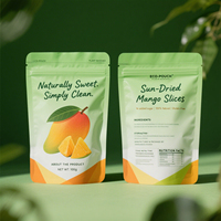 Op maat gedrukte, food grade, staande pouches van BOPP, VMPET en PE-laminaat voor gedroogd fruit met ziplock sluiting