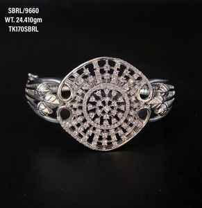 Christmas Gift for Her 925 Sterling <b>Silver</b> Cubic Zircon Pave Set Bangle <b>Bracelet</b> Solid <b>Silver</b> <b>Cuff</b> <b>Bracelets</b> Wedding Jewellery - Product Image 1