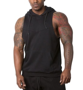 Sweat à capuche sans manches de la meilleure qualité pour l'entraînement, vêtements de fitness avec impression personnalisée, vente en gros - Product Image 1