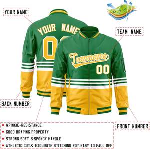 Zip Front Varsity <b>Jacket</b> with Custom Logo OEM Manufacturer Bulk Orders for Colleges and Clubs - Product Image 3