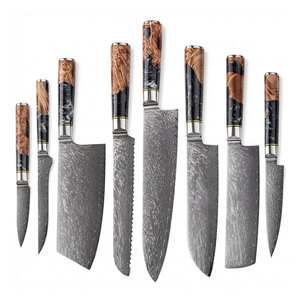 Ensemble de couteaux de chef en damas de haute qualité, nouveau design, fabriqué en usine, prix bas - Product Image 1