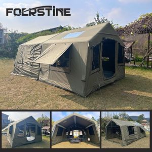 Nhà Sản Xuất 210G Polyester/Cotton Không Thấm Nước Không Khí Lều Cắm Trại Ngoài Trời Khung Nhà Glamping 10-12 Người Inflatable Lều - Product Image 2