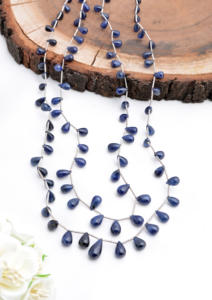 อิโอไลต์ทรงลูกแพร์ 24 นิ้ว ธรรมชาติ สำหรับทำเครื่องประดับอัญมณี สร้อยคอ - Product Image 5