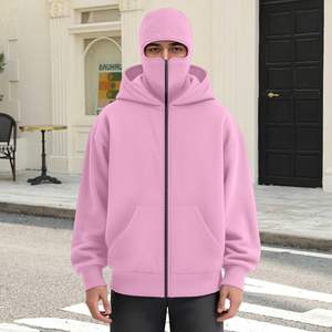 Sudadera con Capucha y Pasamontañas Bordado Personalizado, 100% Algodón, Chaqueta de Forro Polar para Invierno, Cubre Rostro, Bolsillo, Ecológico, Unisex, Pedido al por Mayor - Product Image 1
