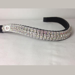 Frontal de Caballo Decorativo con Cristales Brillantes y Cuero de Alta Calidad, Mega Rhinestone, Color y Tamaño Personalizables para Uso Ecuestre - Product Image 4