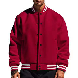 Veste universitaire Streetwear personnalisée pour homme Broderie de qualité supérieure Manches en cuir Collège Baseball Style Letterman Fabricant OEM - Product Image 1