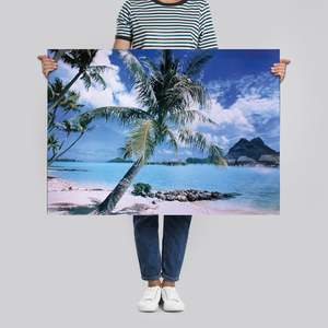 Póster de la playa de la isla de Bora Bora, diseño de papel duradero para decoración de pared - Product Image 4
