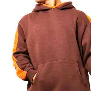 Chándal de algodón 2025 de estilo acampanado para hombre con estampado de logotipo personalizado 100% Diseño 2 en 1 con cuello con capucha Patrón sólido Servicio OEM - Product Image 5