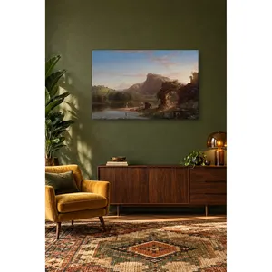 Impresión en lienzo de Fida Thomas Cole: Ruinas antiguas junto a un lago - Product Image 5