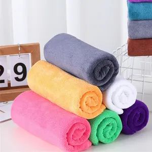 Serviette jetable en coton éponge de couleur bon marché, serviettes de jour spa petit visage serviette de couleur bon marché