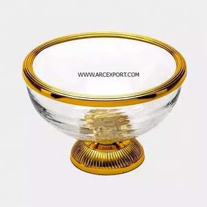 Bol en marbre avec Base en métal de créateur bol de luxe décoratif - Product Image 6