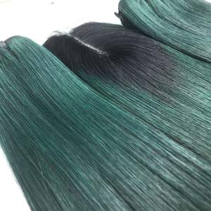 Cheveux super épais de style vague vietnamienne brute de haute qualité cheveux frontaux de femmes noires de couleur ombrée groupés à Double tirage - Product Image 3