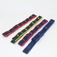Sangle d'étirement élastique pour le yoga et la danse, sangle d'étirement avec boucles, sangle de traction pour l'exercice, bande de résistance pour le yoga