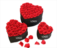 16 fleurs éternelles éternelles sans fin vraies roses conservées dans une boîte cadeau en forme de coeur pour les idées cadeaux de la Saint-Valentin 2024