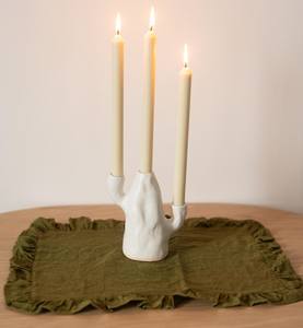 Nordique de haute qualité Table Top Home Decor Bougeoir en céramique 2025 Dernière conception Bougeoir élégant de l'Inde à la vente en gros - Product Image 1