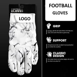 Haute extensible Football récepteur gants antidérapant paume forte adhérence gants de Football américain pour homme avec Logo personnalisé - Product Image 6