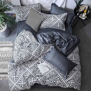 Ensemble de draps de lit de luxe pour la maison et l'hôtel en gros tissu doux de couleur unie motif respirant et imprimé de toutes les tailles - Product Image 5