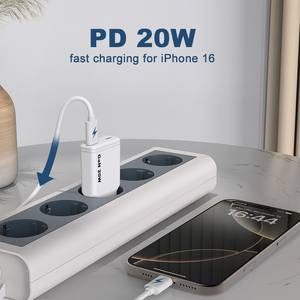 Chargeur ultra fin 20w Gan pour <span class=keywords><strong>iPhone</strong></span> Samsung iPad, <span class=keywords><strong>adaptateur</strong></span> de charge rapide portable, USB C 20w, chargeur mural universel type C - Product Image 2