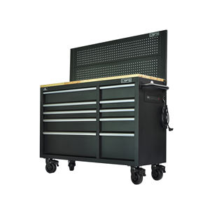 Chariot à outils à 10 tiroirs verrouillables à bas prix, en acier thermolaqué, capacité de charge de 680 kg, pour garage de mécanicien - Product Image 6