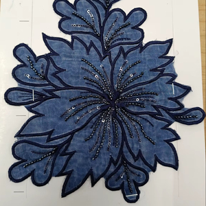 Elegante encaje bordado floral multicolor para ropa de novia y ropa para vestidos Bolsos Otros accesorios de tela - Product Image 1