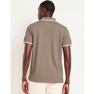 Venta al por mayor de manga corta OEM liso Polo de Golf impresión personalizada Logo diseño en blanco 100% algodón hombres Polos - Product Image 2