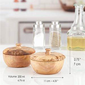 ชุดเครื่องครัวเมดิเตอร์เรเนียนที่เป็นมิตรต่อสิ่งแวดล้อมพร้อมกล่องเครื่องเทศไม้และช้อนไม้มะกอกสำหรับใช้ในบ้านหรือตั้งแคมป์ - Product Image 2