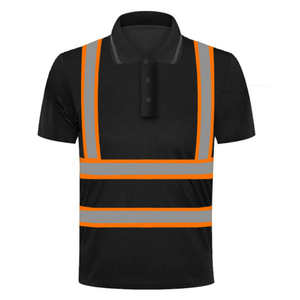 100% algodón hombres reflectante seguridad Polo camisetas construcción trabajo desgaste Polos manga corta Hi Viz trabajo Polo camisetas - Product Image 6