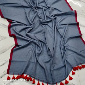 Blouse de sari en coton tissé confortable et à séchage rapide pour l'été, écologique, poids moyen, uni, travail manuel pour mariage, plusieurs couleurs pour filles - Product Image 2