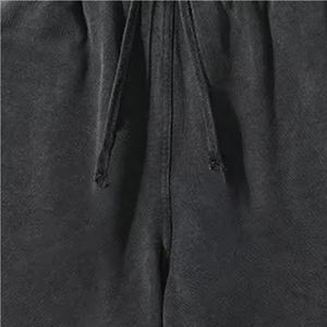 Pantalones Cortos Casuales de Verano para Hombre, Lavado Ácido, 100% Algodón, Estampado Personalizado, Lona Cortavientos, Cintura Media, Holgados, Estilo Hip Hop Urbano, con Cordón - Product Image 5