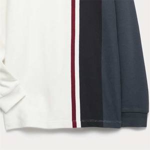 Polo Premium de Manga Larga con Media Cremallera y Bloques de Color, con Tela Suave, Comodidad y Estilo Urbano Moderno con Paneles en Contraste - Product Image 2