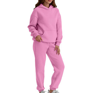 Survêtements d'hiver en coton respirant et antibactérien pour femmes, avec logo personnalisé imprimé, streetwear, séchage rapide avec patchs pour adultes - Product Image 2