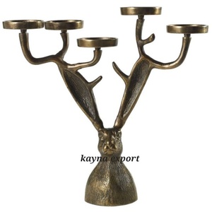 Candelabro Menorah de Metal con Múltiples Brazos y Diseño de Estrella, Decoración Ecológica para el Hogar en Navidad - Product Image 2