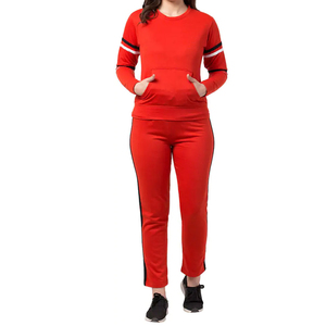 Chándal de mujer con tu propio logotipo 65% algodón 35% poliéster chándal de mujer de ajuste relajado de gran tamaño con logotipo personalizado impreso - Product Image 1