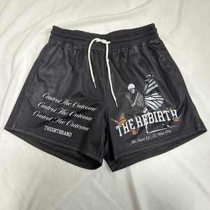 Pantalones cortos de gimnasio de malla gruesa para levantamiento de potencia, sublimación, venta al por mayor, marca hecha con logotipo bordado corto, de OSTROWEARS ENTERPRISES - Product Image 5