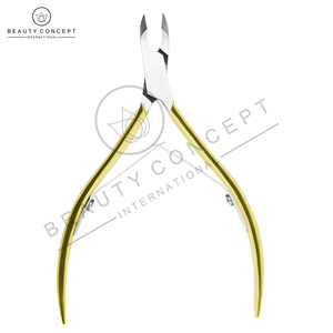 Stainless Steel Cuticle Nipper Gold Nail Pliers Clipper with Double Springs Handle Sharp Cuticles Pushers Remover Scissors - Product Image 2