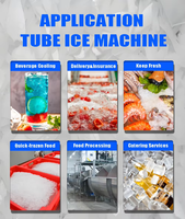 Machine à glaçons commerciale 10 tonnes à tubes creux, structure de qualité alimentaire sanitaire, idéale pour les supermarchés, hôtels, abattoirs
