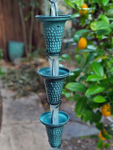 Cadena de lluvia de hierro metálico resistente a la corrosión, cadena duradera, pulido de plata, longitud de bucle personalizada, cadena de lluvia que desvía el agua de lluvia - Product Image 6