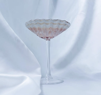 Verre à vin Seashell pour présentation de nourriture de luxe Affichage de fruits de mer et utilisation de table de mariage