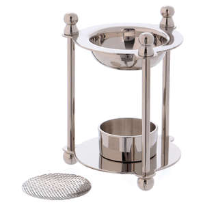 Haute vente porte-encens en laiton pur Nickel fini Design attrayant pour la décoration de table de bureau à domicile aromatique raisonnable - Product Image 1