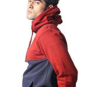 Unique Design High Quality Men Color Block Thick Fleece Cotton/Polyester Eco-Friendly Pullover Boxy <b>Fit</b> Hoodies Kangaroo Pocket - Product Image 3