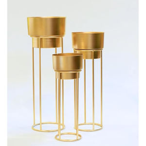 Best Wholesale Price Iron Metal Gold Coated Flower <b>Stand</b> Customized Size for Wedding Decoration Side <b>Corner</b> Living Room Decorate - Product Image 4