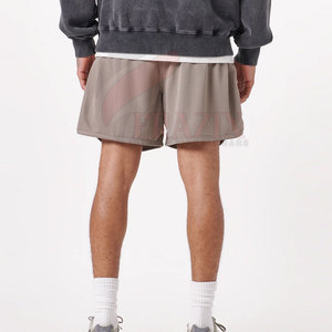 Pantalones Cortos Deportivos de Verano para Hombre, de Alta Calidad, Diseño de Malla Informal, Cierre Elástico Medio, Patrón Sólido, Secado Rápido, Tela Lisa Teñida, para Adultos - Product Image 5