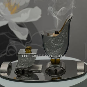 Quemador de incienso árabe moderno de acero inoxidable y metal de latón para fragancia elaborado por proveedor y fabricante indio - Product Image 6