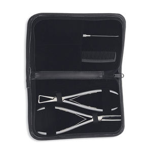 Surgical Grade Needle Nose Hair Extension <b>Pliers</b> Kit Maroon Color Handle Stainless Steel Hair <b>Pliers</b> <b>Set</b> With Zipper Case - Product Image 6