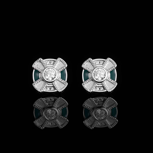 Boucles d'oreilles créoles écologiques en argent sterling 925, serties de diamants de laboratoire, idéales pour cadeau et soirée - Product Image 2