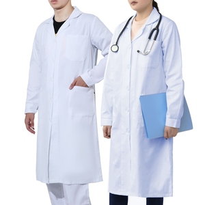 Bata de laboratorio exfoliante médico Unisex de algodón suave, uniforme de hospital médico ligero de alta calidad hecho a medida al por mayor - Product Image 6