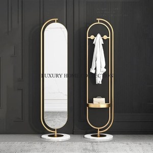 Modern Geometric Design Premium Metal <b>Floor</b> <b>Mirror</b> with Durable Finished Perfect for Sophisticated Home Decorations - Product Image 1