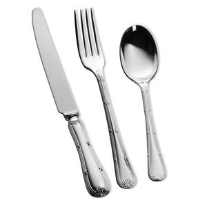 Cubiertos chapados de calidad superlativa de La India Cubiertos con acabado plateado con bordes dorados para bodas y fiestas - Product Image 2