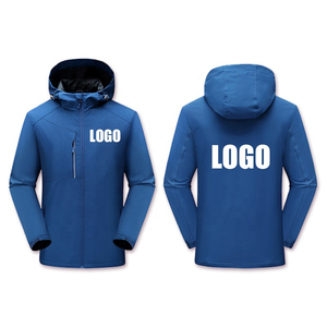 Veste coupe-vent de sport en toile pour hommes personnalisée OEM solide imperméable automne hiver polaire avec col montant logo personnalisé - Product Image 4